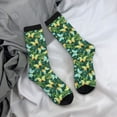 thumbnail image 5 of Yiaed tropical butterflies and plants Print Great elasticity Crew Socks Sports socks for Men and Women, 5 of 6