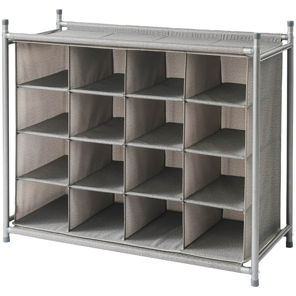 Neatfreak 05018 Pat072003 Harmony Twill Stackable 16Cubby Shoe