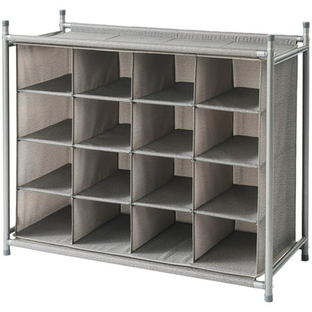Neatfreak 05018 Pat072 003 Harmony Twill Stackable 16 Cubby Shoe Neatfreak 05018 Pat072 003 Harmony Twill Stackable 16 Cubby Shoe Organizer