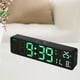 thumbnail image 5 of Despertadores, reloj digital con pilas, fecha, USB/batería, pantalla de temperatura Luz verde, 5 of 9