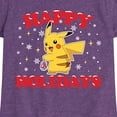 thumbnail image 3 of Pokémon - Happy Holidays - Youth Girls Short Sleeve Graphic T-Shirt, 3 of 5