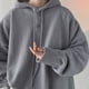 thumbnail image 3 of Sudadera con capucha de estilo coreano para hombre, suéter informal clásico de Color sólido, prendas de punto holgadas de gran tamaño, 3 of 5