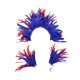thumbnail image 5 of Disfraz de chal de plumas con dos muñequeras, disfraz creativo de cosplay para mascarada. Azul Rojo, 5 of 9