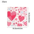 thumbnail image 5 of Fuebueo Home Clearance 20 Pack Valentine's Day Paper Napkins Pink Watercolor Heart Disposable Luncheon Dinner Napkins for Party Supplies Table Decor, 5 of 6