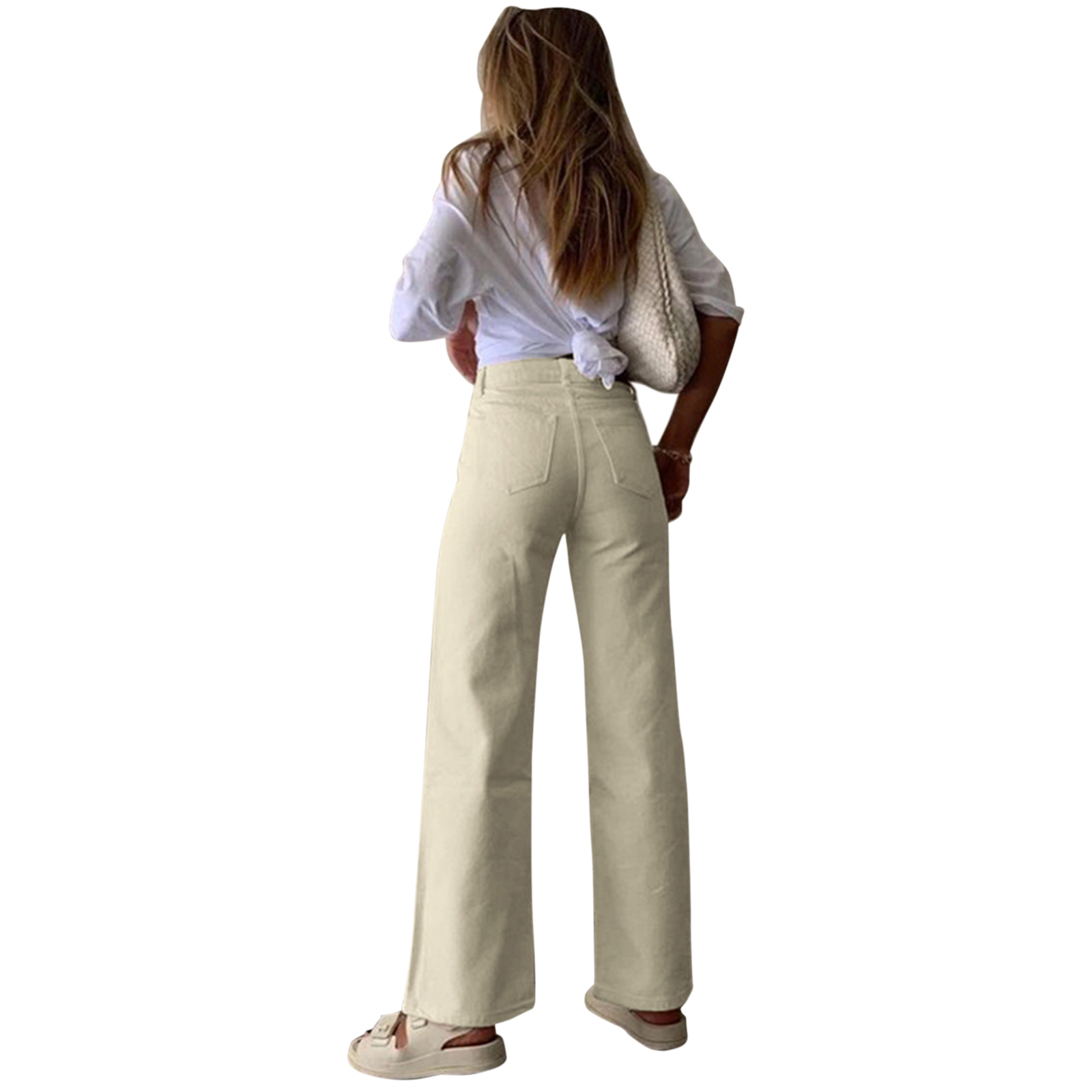 Women Baggy Jeans High Waist Wide Leg Denim Jeans Loose Flare Pencil Denim Trousers E-Girl Streetwear Pants - image 2 of 2