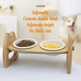 thumbnail image 3 of Adjustable Height Bamboo Pet Feeder Stand Raised Food & Water Bowls for Cats and Dogs Ergonomic Feeding Station for Small to Medium Pets Anti-Slip & Easy Clean, 3 of 10