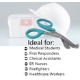 thumbnail image 4 of 12/Pack Teal Handle Trauma Shears 7.25" Stainless Steel Scissors for Paramedics, EMT, Nurses, Firefighters + More, 4 of 8
