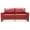 Red, variant on Newbury 71 in. W Flared Arm Faux Leather Straight Sofa in Red