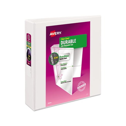 Durable View Binder with DuraHinge and Slant Rings 3 Rings, 2" Capacity, 11 x 8.5, White