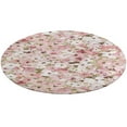 thumbnail image 4 of Floral Colorful Flower Floral Medallion Round Rug - Small Round Area Rug, Soft Non-Slip Machine Washable Bedroom Mat Indoor Accent Entry Carpet for Office Desk Dorm Hallway, 4 of 6