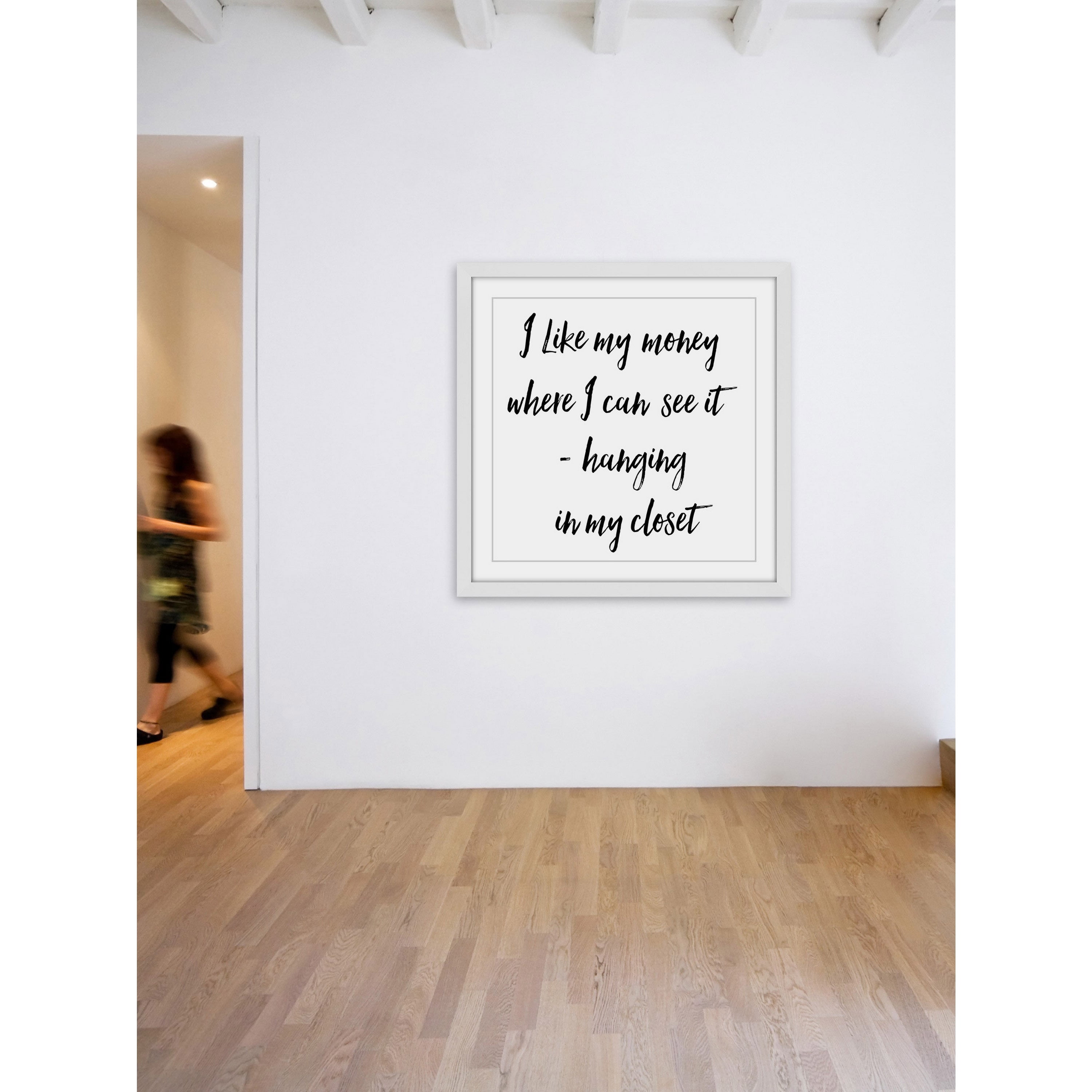 Marmont Hill "Hanging Quote" by Loretta So Framed Painting Print