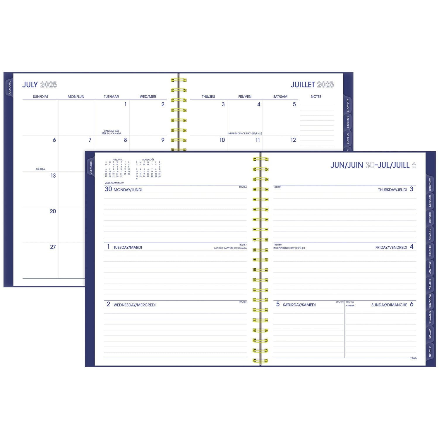 2025-2026 Mead® Colour Pop Blue Large Weekly Academic Year Planner