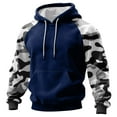 thumbnail image 2 of yuCgh Men's Camouflage Print Hoodie Sweatshirt, Plus Size Casual Sports Pullover, Durable Comfort Fit for Outdoor Activities and Casual Wear,Dark Blue L, 2 of 6