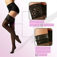 thumbnail image 3 of Thigh High Stockings with Silicone - 60D Sheer Lace Top Nylon Stay Up Pantyhose for Women, 3 of 6