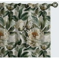thumbnail image 2 of Vargottam Cotton Rod Pocket/Back Tab Curtains - 96" Floor-Length Drapes for Long Doors or Large Windows - Light Filtering, 3-in-1 Header - Set of 2, 52"x96" - Peony Botanical Print (Orange), 2 of 8