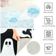 thumbnail image 4 of Dreamtimes Bathroom Rug Mats Halloween Cute Black Print, Bath Mats for Bathroom Non-Slip Super Soft Absorbent Microfiber Bath Rugs, Bathroom Rugs for Bathroom Floor, Tub and Shower, 24"x16", 4 of 4