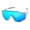 Diamant™ Ice Blue Lenses, Bright White Frame, VLT: 11.4%, Gray Tint, 2 bonus lenses (Rose blue + Clear), variant on KANON Diamant™ Ice Blue Hiking Cycling Baseball Golf Sunglasses + 2 lenses