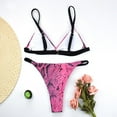 thumbnail image 4 of EGNMCR Bikini Set Women's Print Brazilian Bikini High Cut Bikini Set Two Piece Swimsuit, 4 of 6