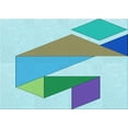 thumbnail image 1 of Ahgly Company Machine Washable Indoor Rectangle Transitional Tron Blue Area Rugs, 2' x 5', 1 of 7