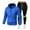 Blue, variant on Men Outfits 2 Piece Spring And Autumn Punching Jacket Coat Casual Men Hooded Solid Color Jacket Outdoor Sports Set Light Tux Men's Suits Regular Fit Vest Tuxedo Colors Suit Slim Fit Wool Suits Blue M