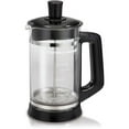 thumbnail image 2 of Hamilton Beach French Press with Cocoa Attachment, Glass Carafe, 1 Liter, Black, Model 40400R, 2 of 6