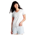 thumbnail image 3 of Hanes Women's Relaxed Fit Authentic Essentials Short Sleeve V-neck T-Shirt Sizes S-3XL, 3 of 13