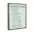 thumbnail image 4 of Stupell Industries Bathroom Rules on Green Typography Painting Gray Floater Framed Canvas Art Print Wall Art, 17 x 21, 4 of 10