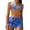 Blue, variant on Women's Two Piece Swimsuit Set Printed Tummy Control Swimsuits with Padded Bra Supportive Bathing Suits