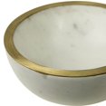 thumbnail image 2 of Benzara BM262325 Bowl with Round Marble Frame & Metal Edge, White - Large, 2 of 5