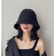thumbnail image 1 of Sombrero de pescador negro para mujer, gorra informal de algodón de color sólido, visera de playa para exteriores, sombrero para el sol, gorra de pescador para mujer y niña, 1 unidad-negro JAMW Sencillez, 1 of 5