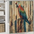 thumbnail image 6 of Orinice Parrot Bathroom Decor Set Colorful Luxurious Polyester Fabric Fashion Shower Curtain Set with Hooks 60x72, 6 of 7