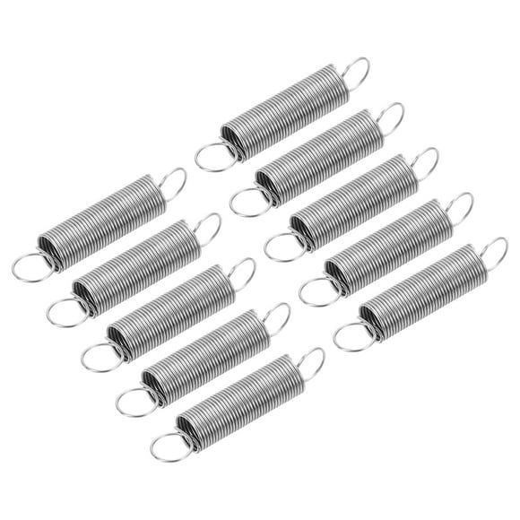 10Pcs 0.4x5x25mm Extended Compression Spring, 304 Stainless Steel Spring, Silver