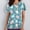 Sky Blue, variant on Kctiaxy Scrub Tops Women Colorful Eggs Print Graphic Easter Tshirts for Women V-neck Short Sleeve Tops for Women with Pockets