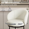 thumbnail image 4 of MultiHaven 26.7" Upholstered Swivel Bar Stool Set of 4 with Back,Modern Counter Height Chair for Kitchen Island - White PU Leather, 4 of 11