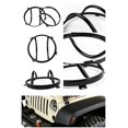 thumbnail image 2 of Spec-D Tuning TLH-WRG07BK-JK Jeep Wrangler JK Headlight Fornt Head Lamps Protect Guard Cover Trim Pair, 2 of 4