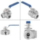 thumbnail image 3 of Válvula de bola D, 1 pieza de acero inoxidable SUS304 Válvula de bola de acero inoxidable Válvula de tres vías Solución innovadora, 3 of 8