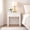 White 2, variant on Modern White Nightstand with Drawer and Open Shelf, Bedside Table with Scalloped Edge for Bedroom, Small Side Table for Bedroom, Living Room