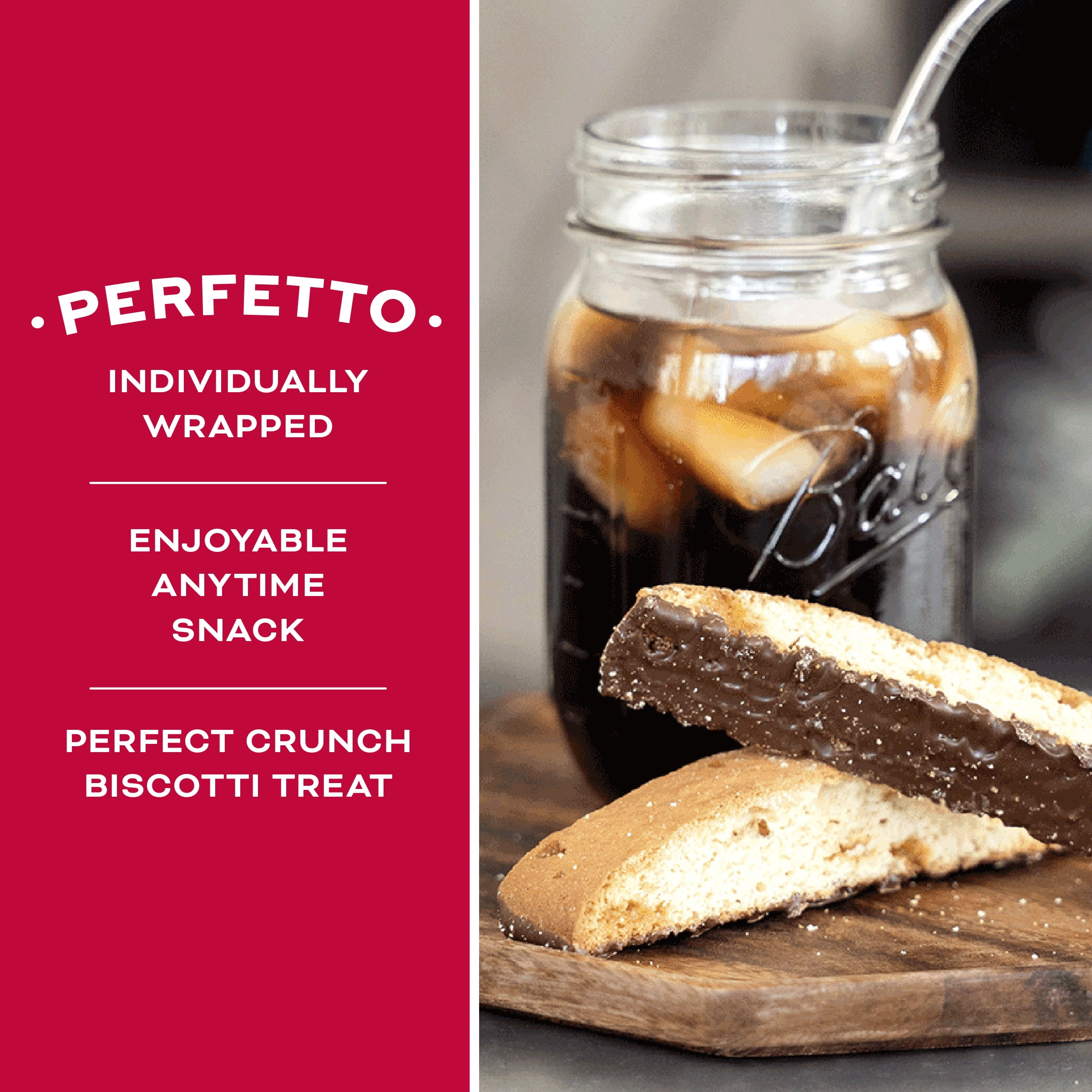 (6 pack) Nonni's Bakery, Cioccolati Almond Biscotti, Individually Wrapped, 6.88 oz, 8 Count