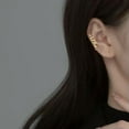 thumbnail image 4 of K-KED Real 925 Sterling Solid Silver/Golden Leaves Ear Cuffs Pair no piecing-Silver, 4 of 6