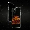 thumbnail image 6 of DistinctInk Clear Hybrid Case for Apple iPhone 15 (6.1" Screen) - Sunshine is The Best Medicine - Tempered Glass Back, 6 of 9