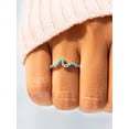 thumbnail image 1 of 1pc Glamorous Cubic Zirconia Wave Design Silver Ring For Women For Girlfriend's Gift, 1 of 5
