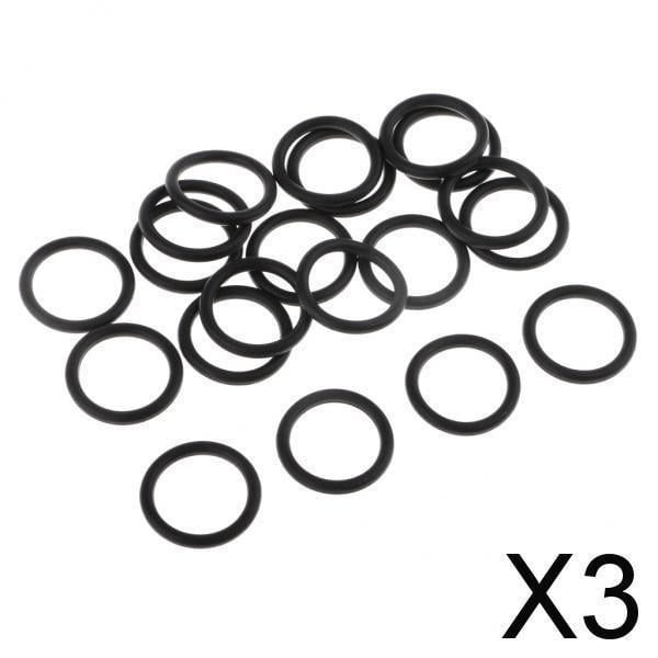 Conjunto de 20 Unidades de Anillos de Goma 20mm x 2,4mm, de Repuesto 3 piezas