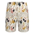 thumbnail image 6 of Naloa Cartoon Chickens Men's Beach Shorts, Surfing shorts, Swim trunks, Quick Dry Swim Trunks for Surfing Beach Fun - Medium, 6 of 9