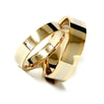 thumbnail image 4 of Pompeii3 Gold Two Tone Matching His Hers Wedding Band Ring Set, 4 of 5