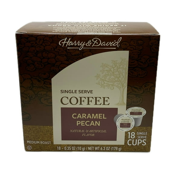 Harry & David Coffee Single Serve Cups, 18 Count (Caramel Pecan)