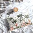 thumbnail image 5 of Rateoe Flamingo Palm Trees Pattern Decorative Pillow Case,Throw Pillow Covers,Plush Pillow Cover,Soft Pillow Case,Velvet Pillow Case-20"x30", 5 of 6