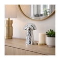 thumbnail image 3 of Mosaic Mushroom Figurine for Home Decor - Modern Mirror Sculpture for Living Room, Bathroom, Office, and Shelf Decor - Modern Ornaments Accents for Coffee Table and Room Styling - 10", Silver, 3 of 12