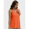 thumbnail image 3 of Women V Neck Curved Hem Tank Tops Summer Casual Sleeveless Loose Fit Tunic Tops, 3 of 4