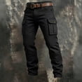thumbnail image 5 of Mifsaly Mens Cargo Pants Straight Leg Relaxed Fit Work Trousers with Multi Pockets Black,XS, 5 of 5