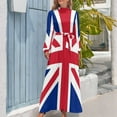 thumbnail image 4 of Bandera: Reino Unido Vestido largo vestidos largos para mujer Ropa de playa Vestidos elegantes, 4 of 5